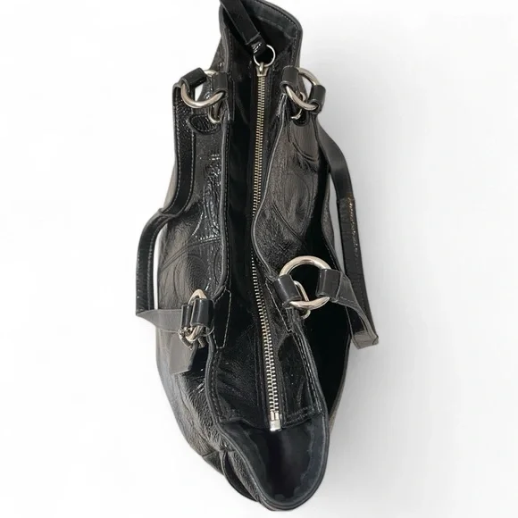 ❤️ Coach Black Patent Leather Gallery North/South Tote F19818 - Picture 7 of 13